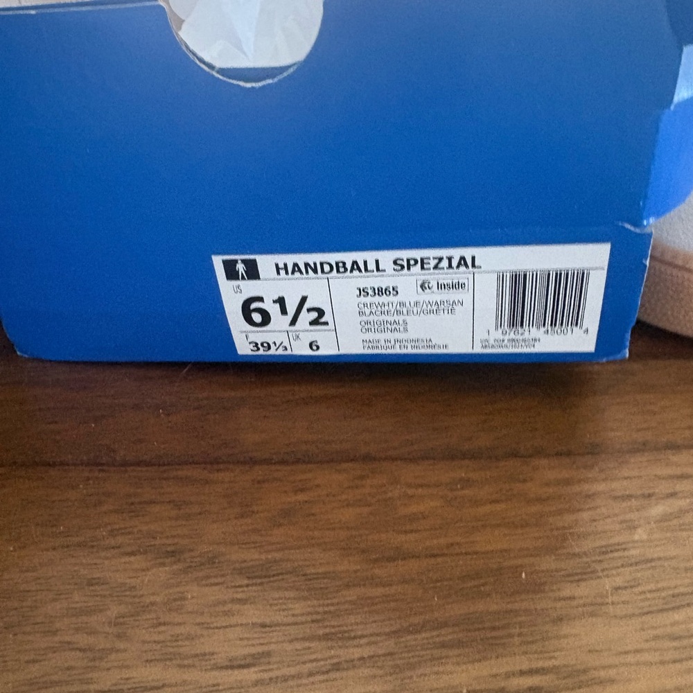 adidas Cream & Blue Handball Spezial Sneakers - Picture 3 of 3